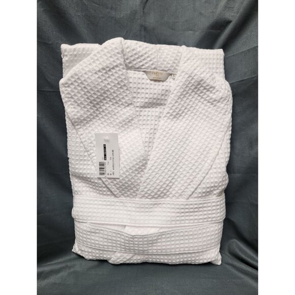 Frette Waffle Shawl Collar Bathrobe Cotton White Size XL NEW WITH TAGS! - Picture 1 of 8